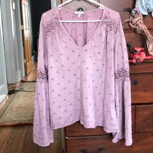 Anthropologie bell sleeve blouse
